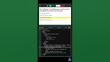 Next sibling combinator in css | css selectors | #css #coding #webdesign | Code Alchemy #shorts