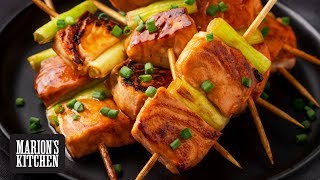 Teriyaki Salmon Skewers - Marion's Kitchen