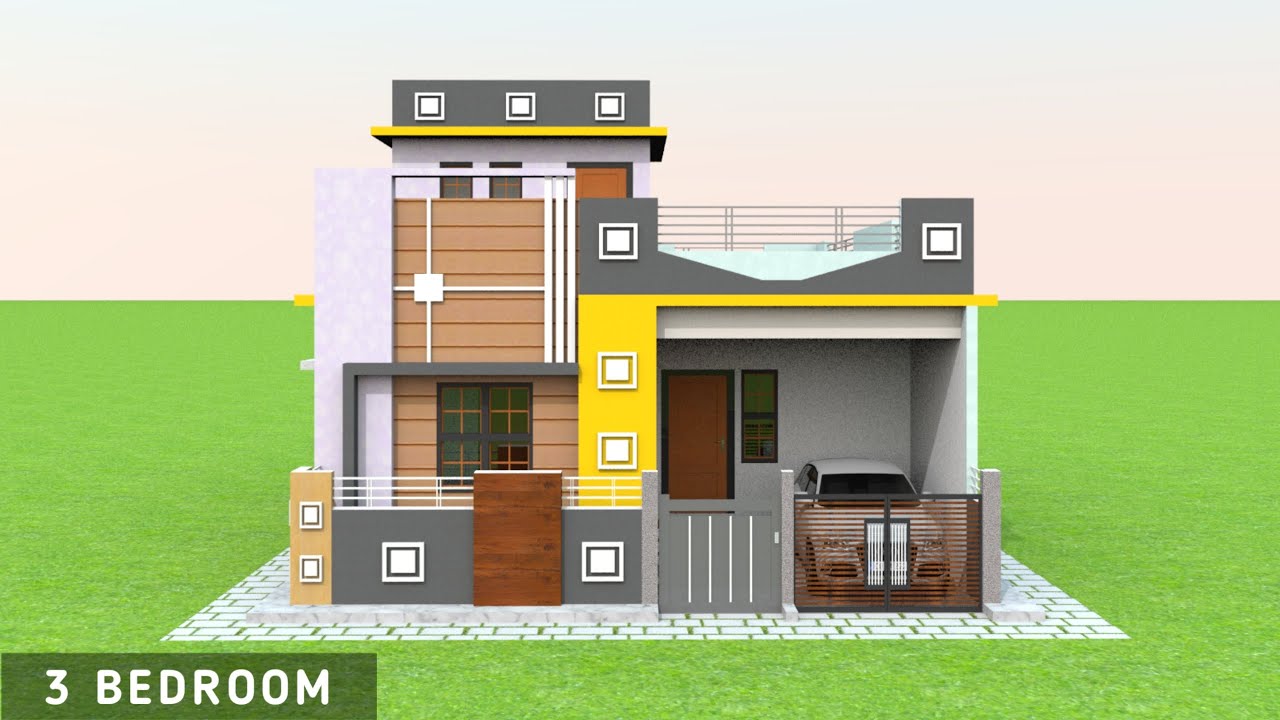 Low Cost Village House Planing | 3 Bedroom house Design | 30×50 Ghar Ka ...
