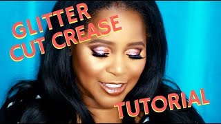 Spring Summer GLITTER CUT CREASE eyeshadow tutorial for WOC | mathias4makeup