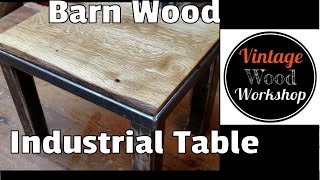 Oak and Steel Industrial Table- Vintage Wood Workshop