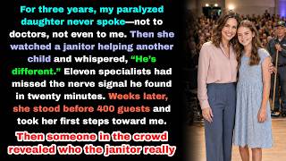 My Paralyzed Daughter Spoke After 3 Years—Then I Learned Who the Janitor Really Was...