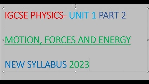 IGCSE PHYSICS |Unit 1| Part 2| Scalars and Vectors| New Syllabus 2023