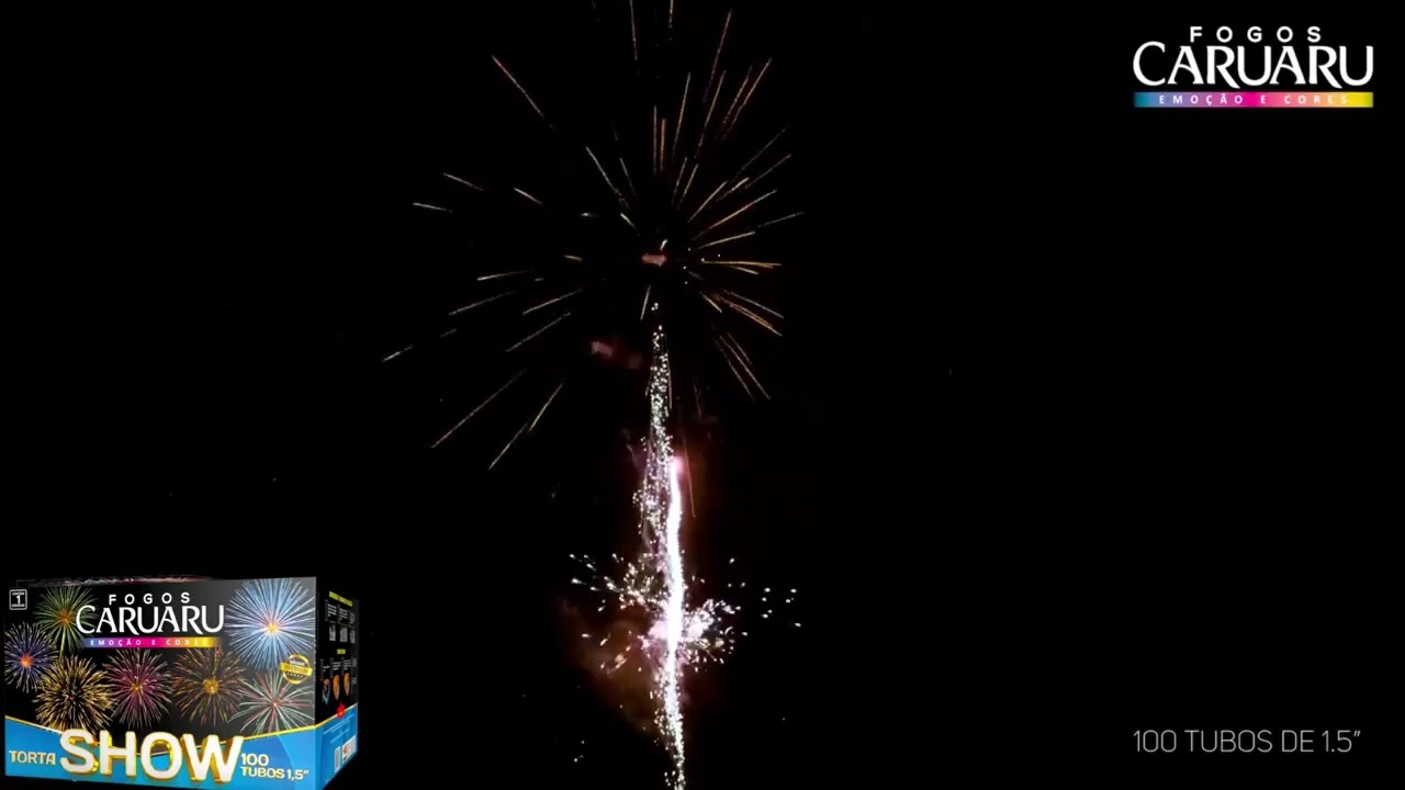 Torta Show - 100 Tubos  Fogos Caruaru