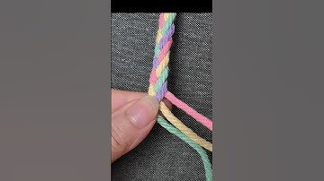 How to wovean a 4-line braid Trenza una trenza de cuatro cabos#knot#crafts#diy#handmade#macrame