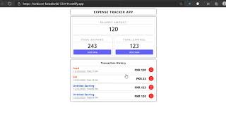 Expense Tracker Application with React