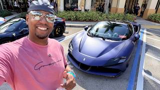 WE PULLED UP TO THE BIGGEST EXOTIC CAR SHOW IN FLORIDA IN THE FERRARI SF90… INSANE REACTIONS!