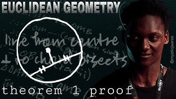 Euclidean Geometry | Theorem 1 | Line From Center Perpendicular To Chord Bisects Chord