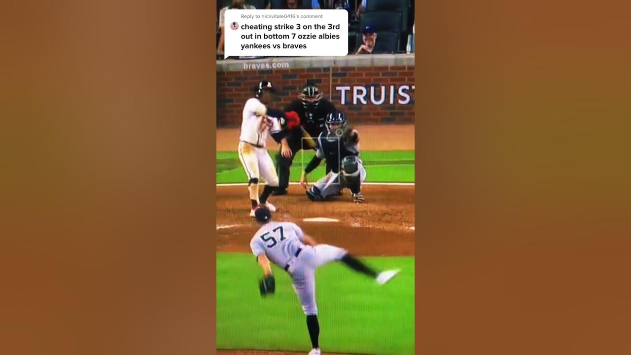 Atlanta Braves got cheated when Ozzie Albies was called out on strikes
