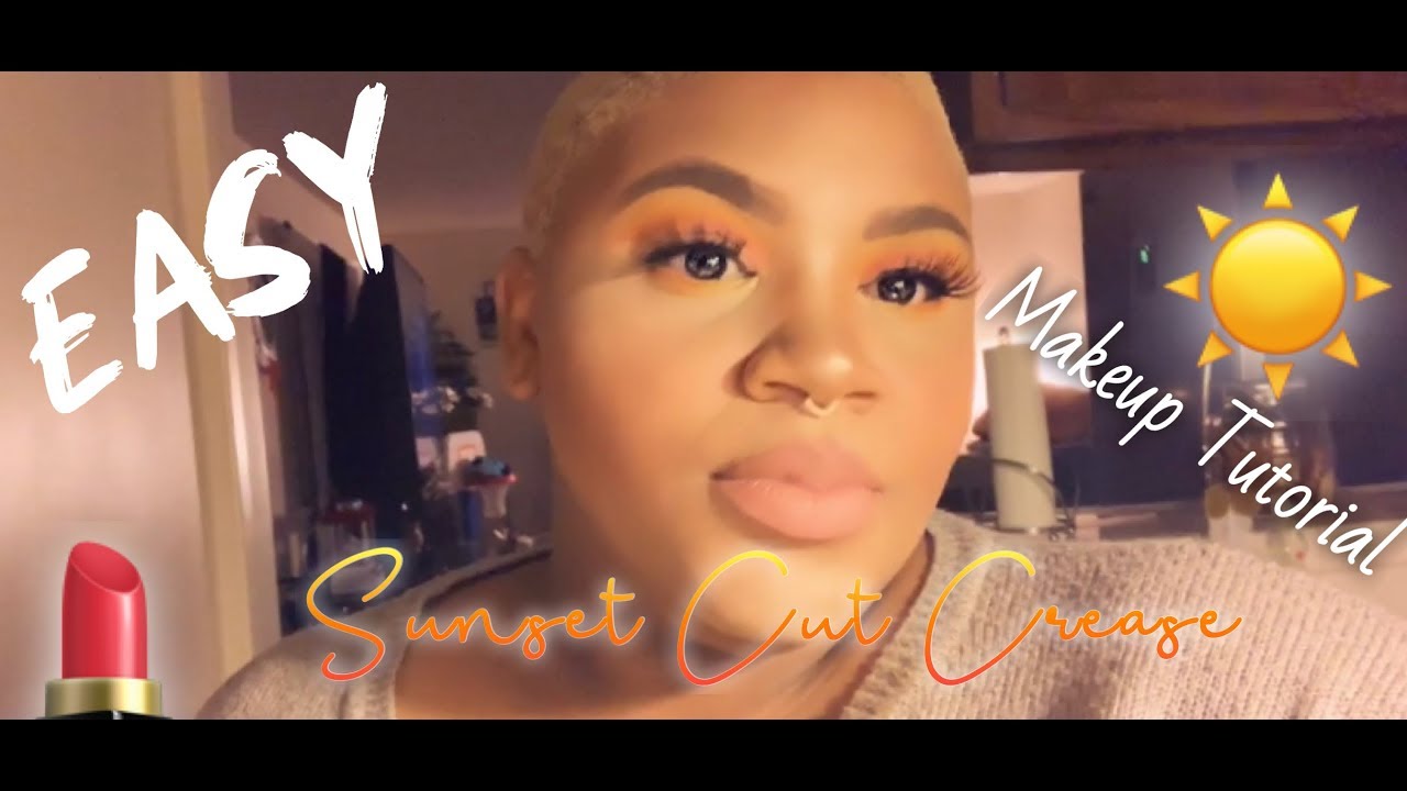 how to do sunset eyeshadow (cut crease with a cat eyes... Easy Sunset Cut Crease Makeup Tutorial - YouTube