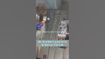 How to process the workpiece by SL-X with Y axis 4+4 & Servo Turret | CNC smartlathe