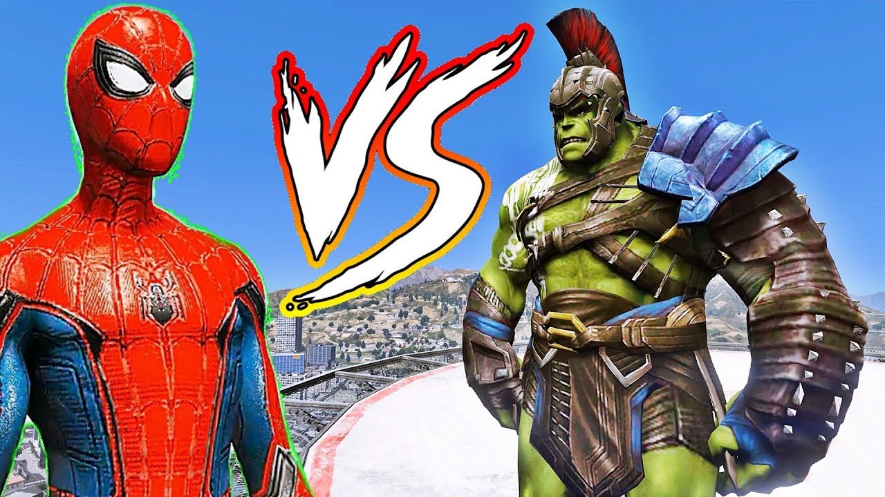 HOMEM ARANHA vs HULK GLADIADOR - BATALHA ÉPICA DE SUPER HERÓIS GTA V ...