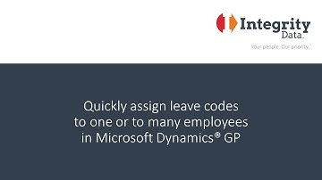 Quickly assign leave codes to one or to many employees in Microsoft Dynamics GP