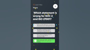 Find the Wrong Statement for SOC2 and ISO 27001 | #quiz | Learn with @akitra_inc | #shorts #compliance