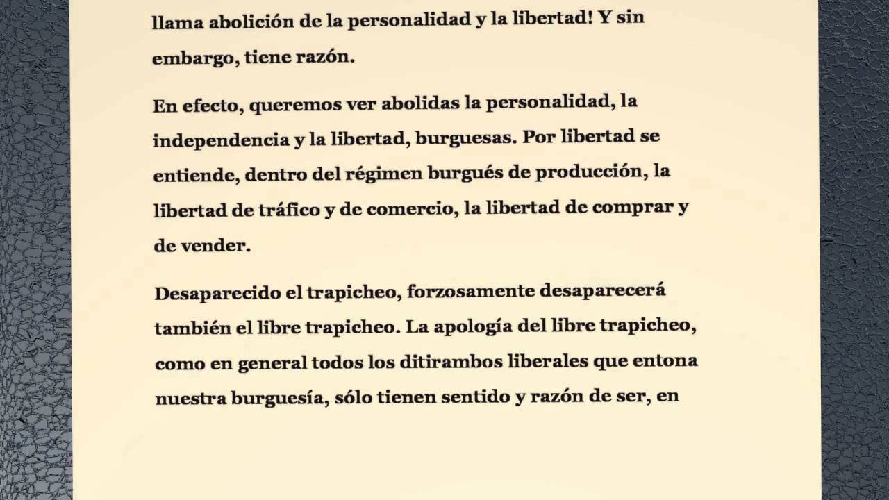 Manifiesto Comunista Marx Resumen Manifiesto Comunista Marx Resumen
