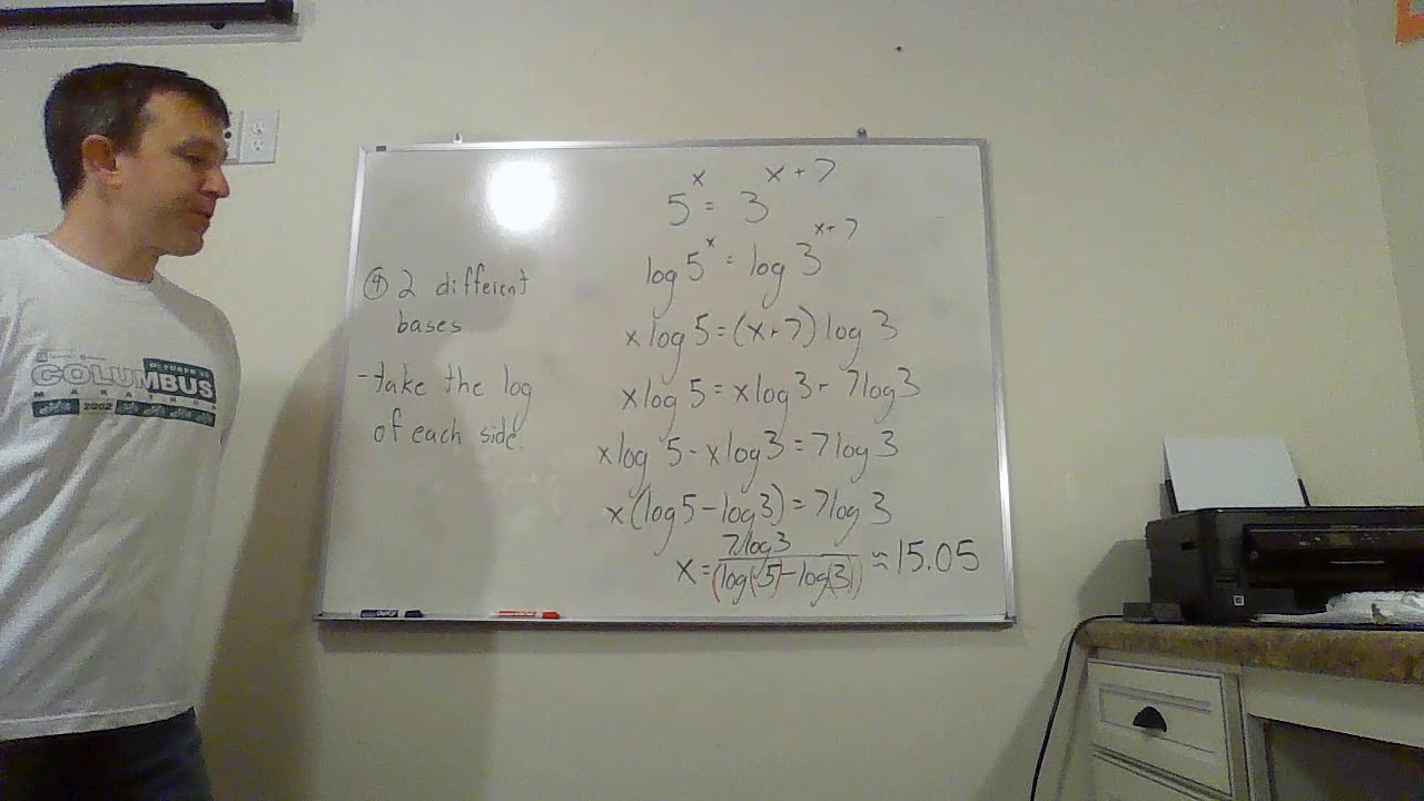 College Algebra 4.5 - Exponential and Logarithmic Equations - YouTube