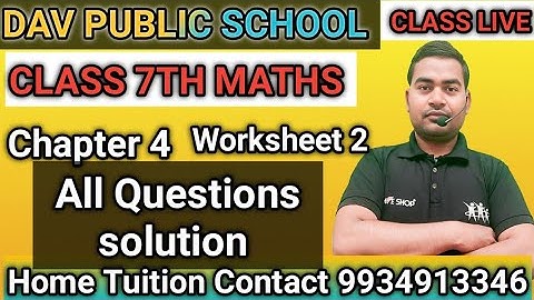 DAV Class 7th Maths Chapter 4 Worksheet 2All Question Solution||How To Find Reciprocal?