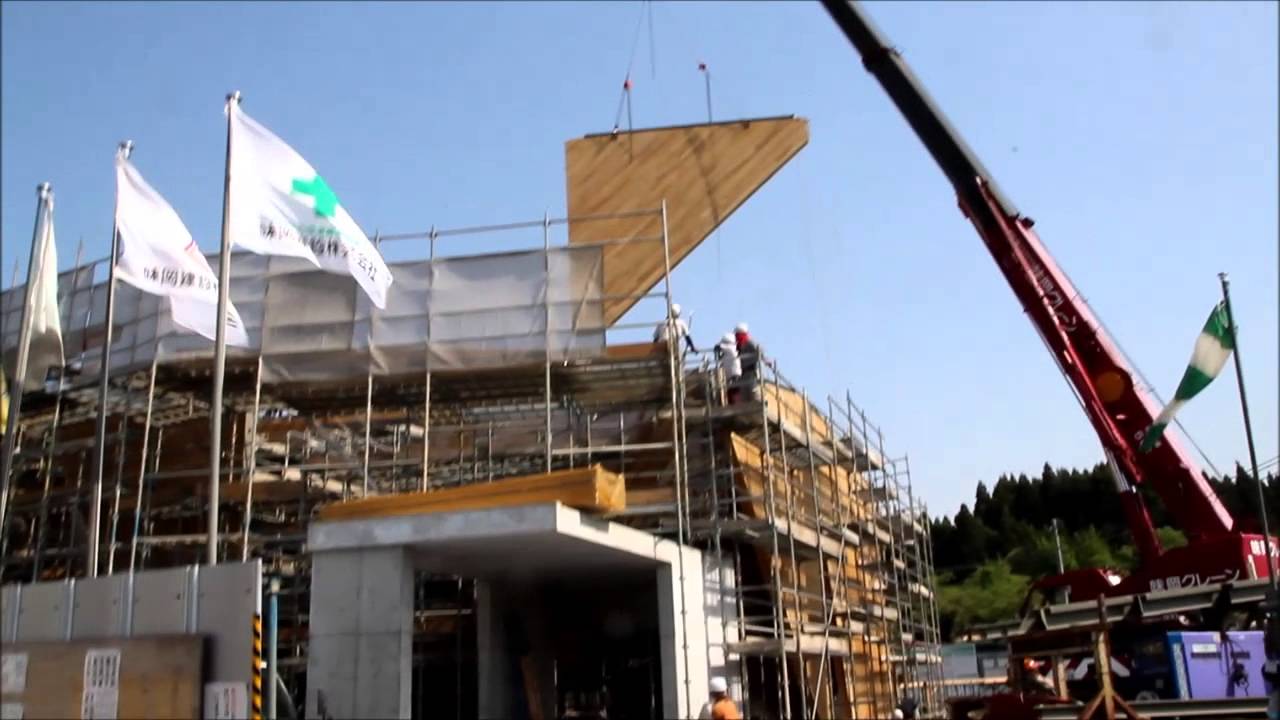 球磨工業高校管理棟壁柱建方 Youtube