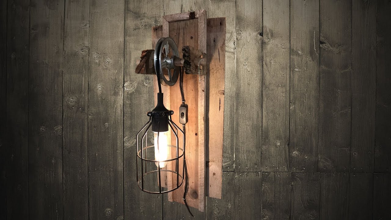 DIY, Easy, Step By Step How To Build, Make Vintage Barn Wood Lights
