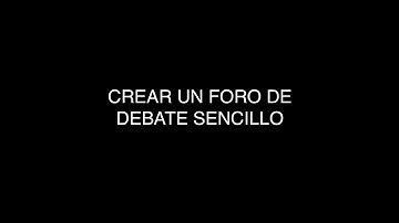 7 Crear un foro de debate sencillo en moodle