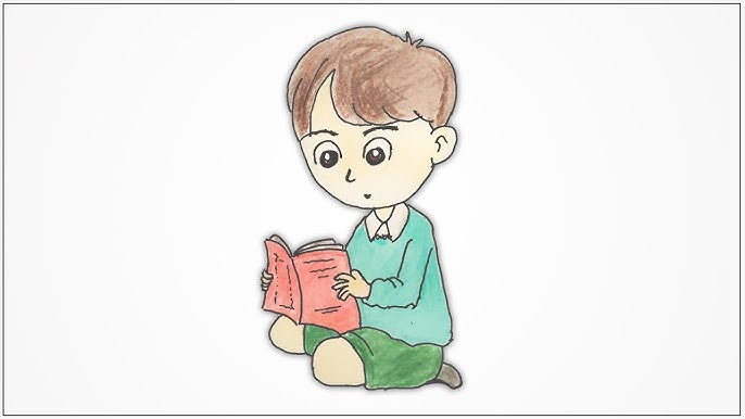 How to Draw a Person Reading a Book 