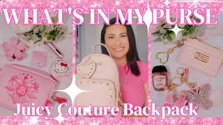 What's in my purse -Juicy Couture backpack