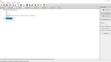 hallar  el área de un triángulo  en pseint