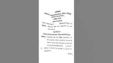 BBA 3rd semester exam Dec- 2022 // Indian Economy // (code-303) for CCS University Meerut #new #bba