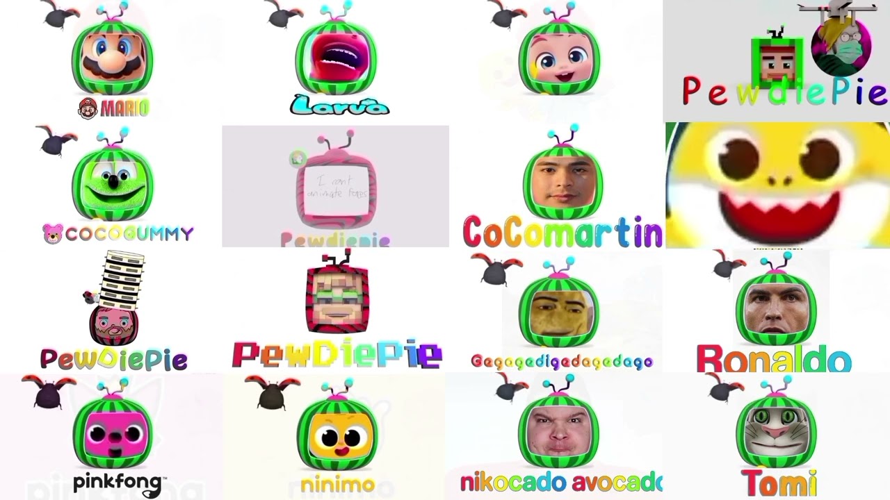 All Cocomelons Logo With Celebrities In One Video | PART 1 | 24 Cocomelons