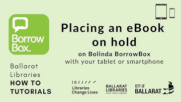 Place eBooks on hold with Bolinda BorrowBox