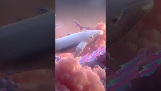 Dreamy Giant Whale Gliding Through Pink Cotton Clouds 🌸🐋✨#wallpaper #calmwhale #animation #aesthetic screenshot 1