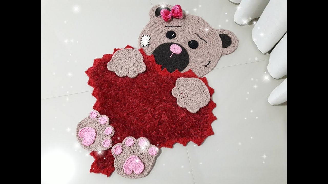 Jogo de banheiro Ursinha Amora ( coração )