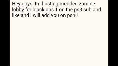 BLACK OPS MODDED ZOMBIE FREE NO JAILBREAK 2013 PS3