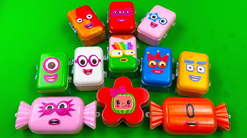 Rainbow SLIME🌈 DISCORVING For Alphablocks, Numberblocks Inside Clay Suitcase... Colorful, ASMR