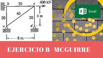 Método de rigidez en armaduras || Ejercicio 2 de McGuirre. PASO A PASO EN EXCEL.