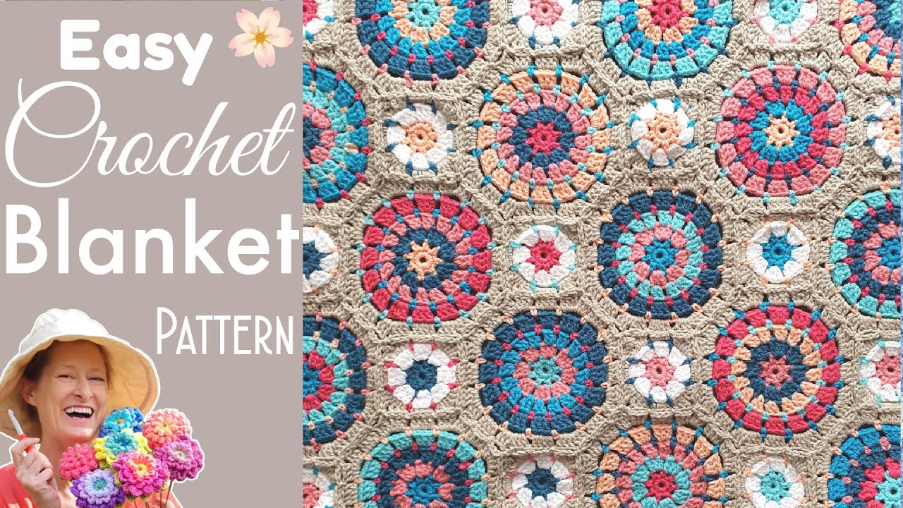 How to crochet round 10-12 in the 9th clue to the DROPS Mystery blanket  Spring Lane 