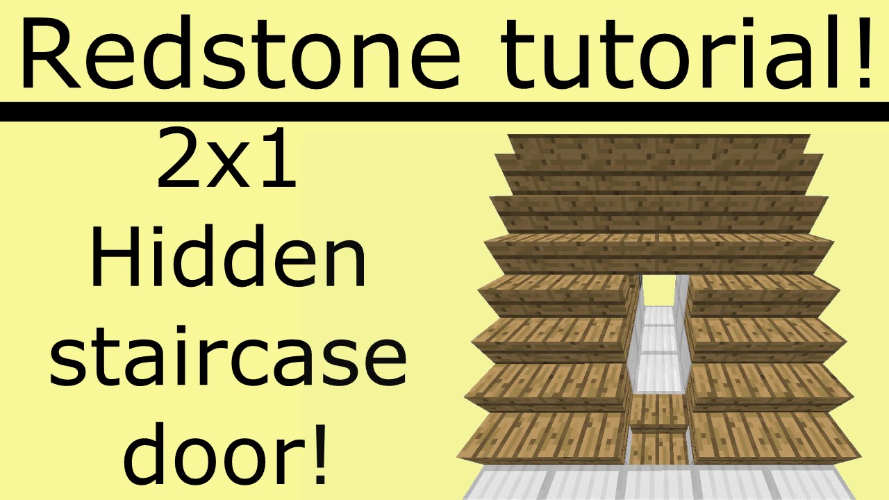 Redstone tutorial! - 2x1 Hidden staircase door! [Dutch] - YouTube