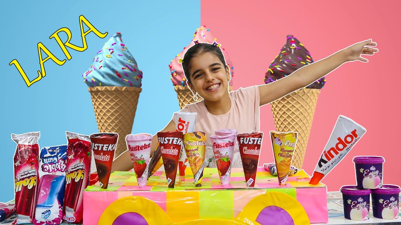 لارا فتحت محل ايس كريم !! Ice cream shop