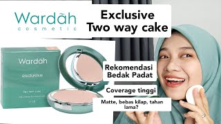 WARDAH EXCLUSIVE TWO WAY CAKE | BEDAK PADAT COVERAGE TINGGI MATTE BEBAS KILAP TAHAN LAMA
