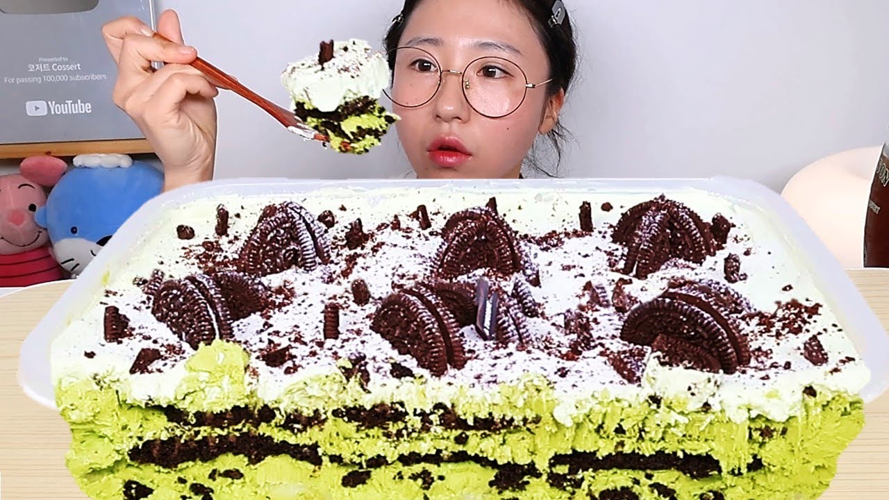 투썸 말차 아이스박스 파티팩 말차아박 케이크 디저트 먹방 Dessert Mukbang