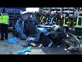 [A5: TÖDLICHER HORROR-UNFALL] LKW zerquetscht PKW – Peugeot völlig zerstört | 06.04.16