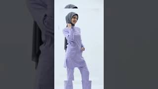 Angels Medikal - U-Flex Likralı Tesettür Cerrahi Forma - Lila