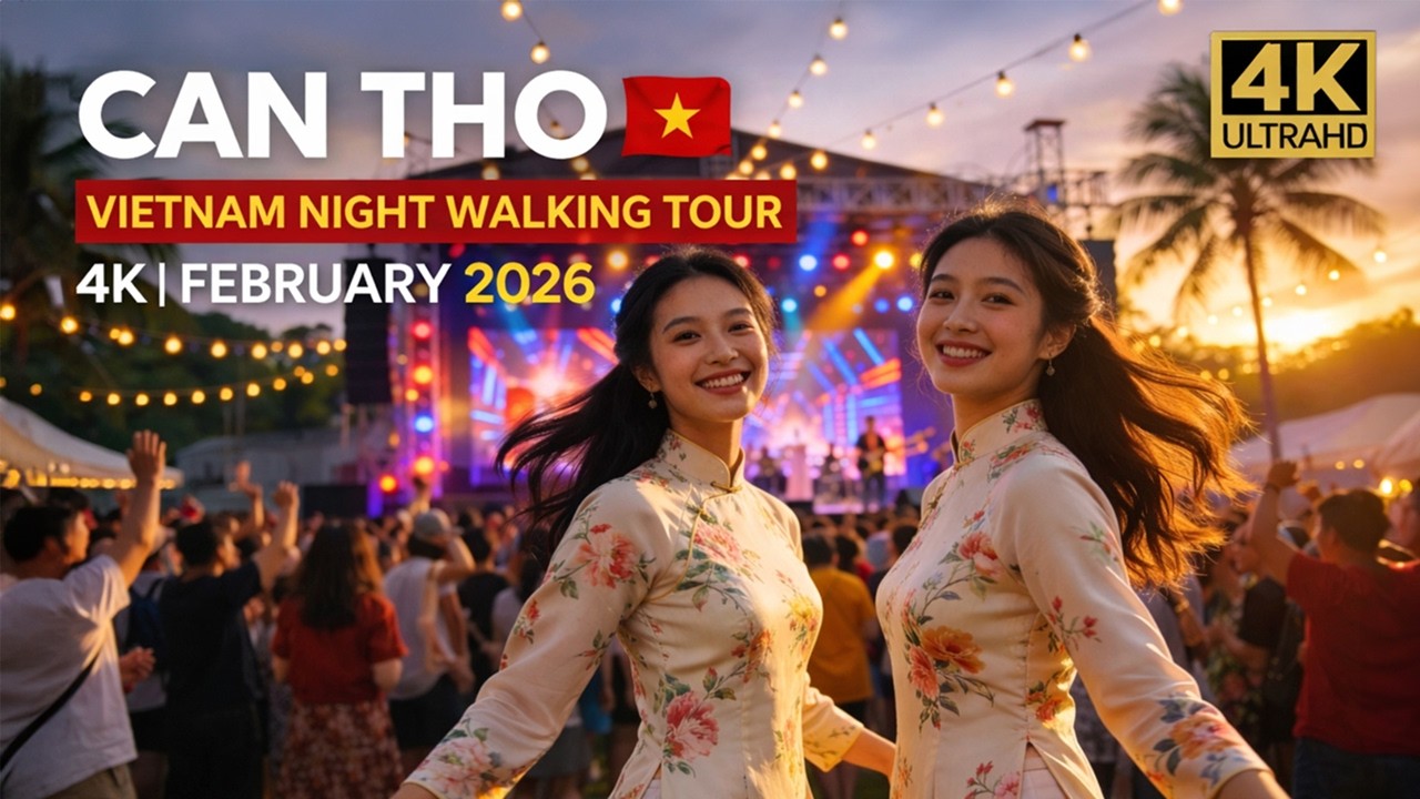 CAN THO 🇻🇳 Vietnam | Nightlife Street Walking Tour 4K | February 2026