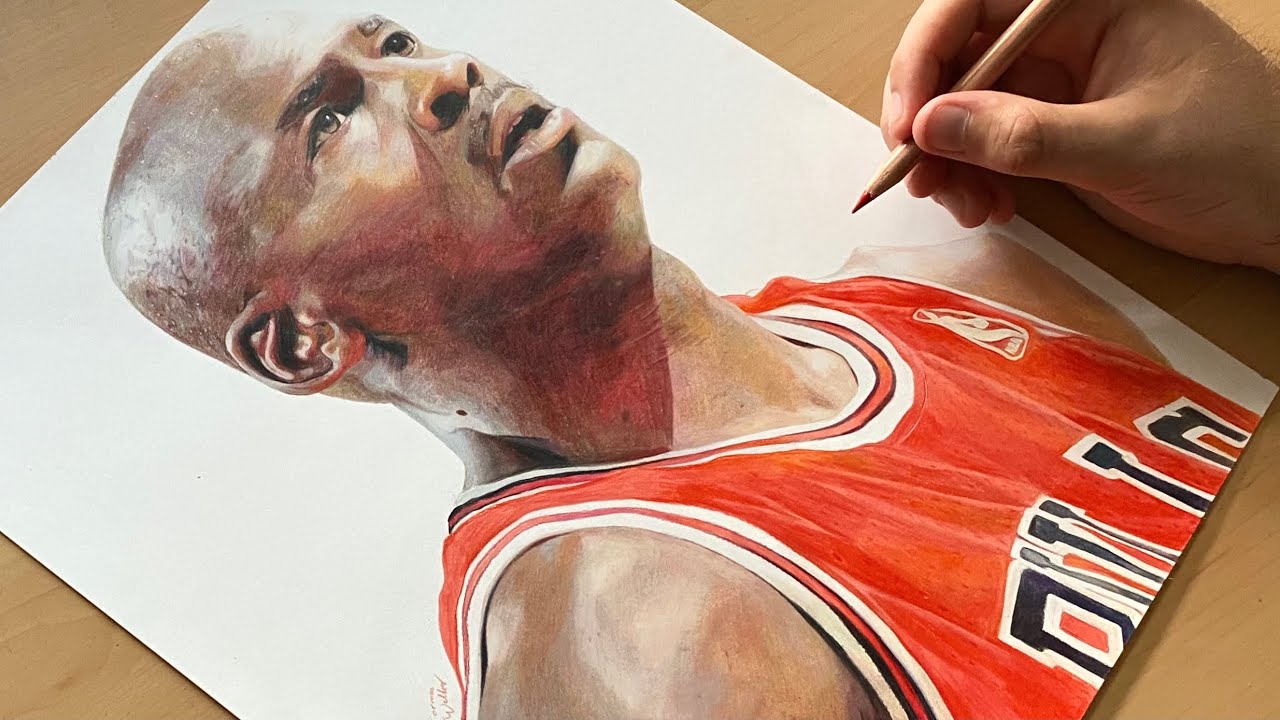 Drawing Michael Jordan - Timelapse - YouTube