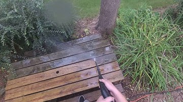 Picnic table power wash timelapse (full version)