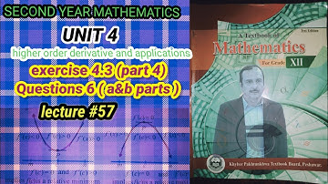 LECTURE #57 EXERCISE 4.3(PART 4)(Q6 a&b) UNIT 4 CRITICAL VALUES MAXIMUM MINIMUM 12 MATH KPK BOARDS.
