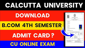 Download Calcutta University Bcom 4th Semester Admit Card 2021 (Hons. + Gen.) — The Knowledge Buddy