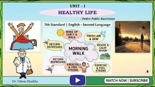 7th Standard English (Second Language) | Unit 1: Healthy Life - Full Lesson