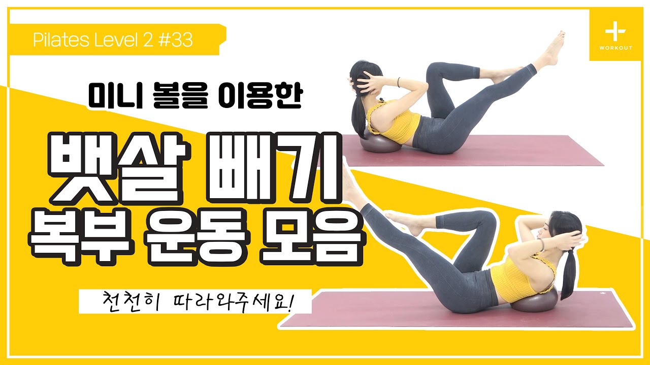 [Thesem 필라테스] Level 2 #33 미니 볼을 이용한 뱃살빼기!! 복부 운동 모음 / Pilates