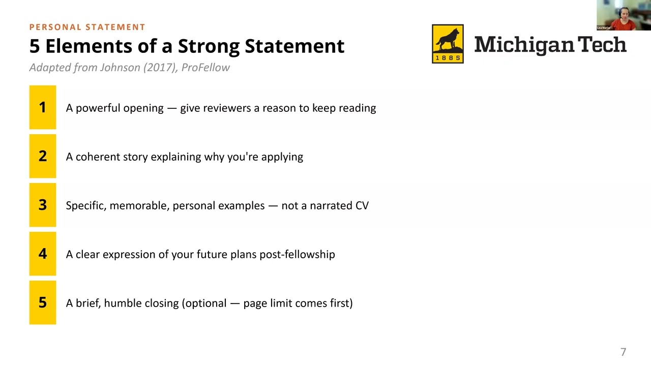 Preview image for NSF GRFP Workshop 2: Crafting Your Statements video